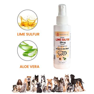 Show full view: Healthy Paw Life Pet Care Itchy & Dry Skin Lime Sulfur Flea & Tick Spray for Dogs & Cats, 4-fl oz bottle slide 2 of 7