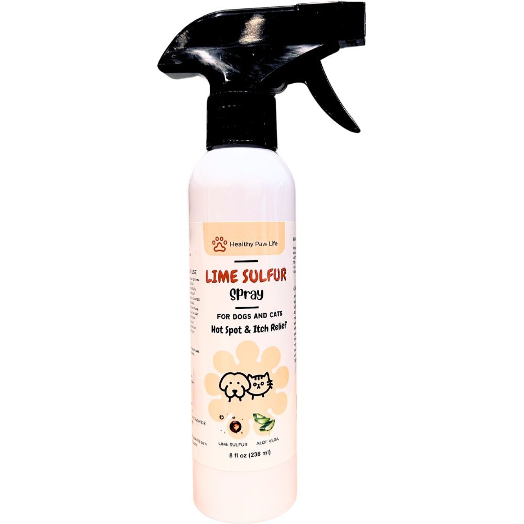 Healthy Paw Life Pet Care Itchy & Dry Skin Lime Sulfur Flea & Tick Spray for Dogs & Cats, 8-fl oz bottle