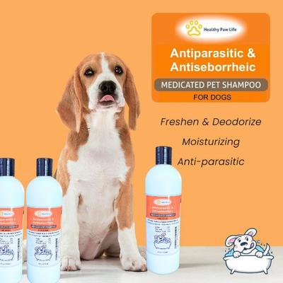 Show full view: Healthy Paw Life Sulfur Salicylic Acid Oatmeal Antiparasitic & Antiseborrheic Flea & Tick Shampoo for Dogs, 16-fl oz bottle slide 4 of 6