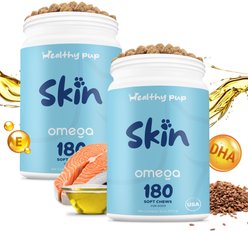 Healthy Pup Omega Soft Chews Skin & Coat Supplement for Dogs, 360 count slide 1 of 8