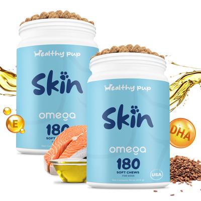Show full view: Healthy Pup Omega Soft Chews Skin & Coat Supplement for Dogs, 360 count slide 1 of 11