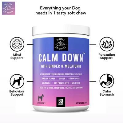 Show full view: Healthy Solutions for Pets Calming Supplement Dog Chews, 60 count slide 3 of 9