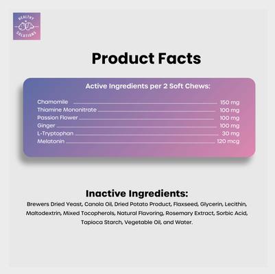 Show full view: Healthy Solutions for Pets Calming Supplement Dog Chews, 60 count slide 8 of 9