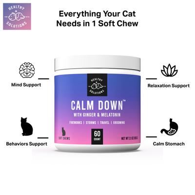 Show full view: Healthy Solutions for Pets Soft Chews Calming Supplement for Cats, 60 Count slide 3 of 9