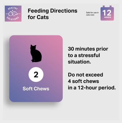 Show full view: Healthy Solutions for Pets Soft Chews Calming Supplement for Cats, 60 Count slide 5 of 9