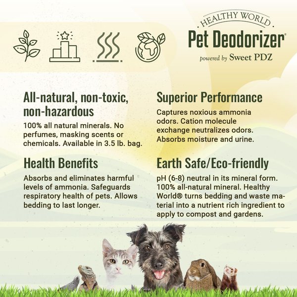 Show full view: Healthy World Odor Control Pet Deodorizer, 3.5-lb bag slide 3 of 6