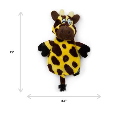Show full view: Hear Doggy Silent Squeaker Chew Guard Flattie Giraffe Plush Dog Toy slide 2 of 11