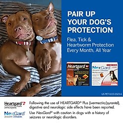 Heartgard Plus Chew for Dogs, 26-50 lbs, (Green Box), 6 Chews (6-mos. supply) & NexGard Chew for Dogs, 10.1-24 lbs, (Blue Box), 6 Chews (6-mos. supply) slide 2 of 9