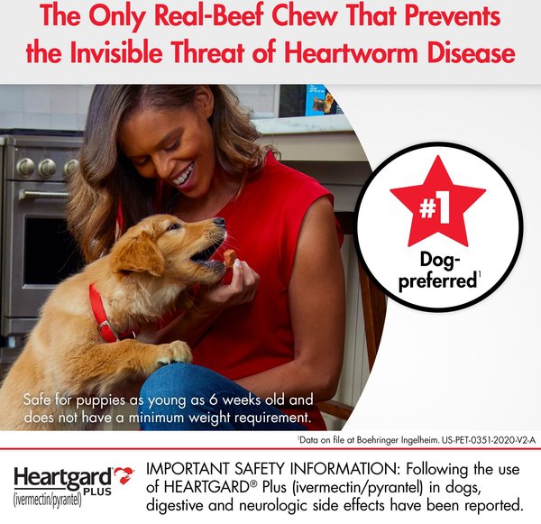 Heartgard Plus Chew for Dogs, 26-50 lbs, (Green Box)