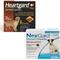 Show in main carousel: Heartgard Plus Chew for Dogs, 51-100 lbs, (Brown Box), 6 Chews (6-mos. supply) & NexGard Chew for Dogs, 10.1-24 lbs, (Blue Box), 6 Chews (6-mos. supply) slide 1 of 10