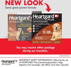 Heartgard Plus Chew for Dogs, 51-100 lbs, (Brown Box), 6 Chews (6-mos. supply) slide 2 of 9