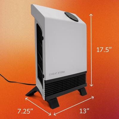 Show full view: Heat Storm 1000-Watt Infrared Floor-to-Wall Space Heater, White slide 2 of 8