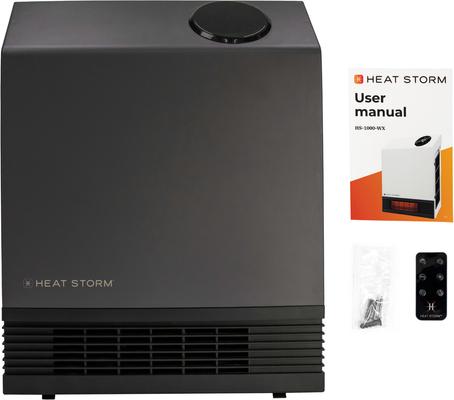 Show full view: Heat Storm 1000-Watt Wall Mounted Electric Space Heater, Gray slide 8 of 8