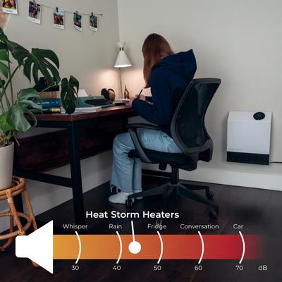 Show full view: Heat Storm 1000-Watt Wall Mounted Electric Space Heater, Gray slide 4 of 8