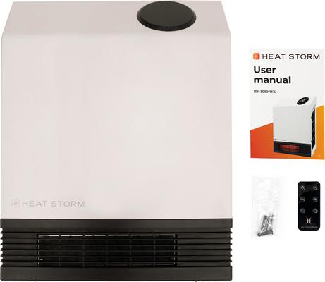 Show full view: Heat Storm 1000-Watt Wall Mounted Electric Space Heater, White slide 7 of 7