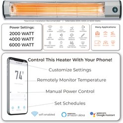 Heat Storm 6000-Watt Infrared Electric Heater with Motion Sensor, Black slide 2 of 9