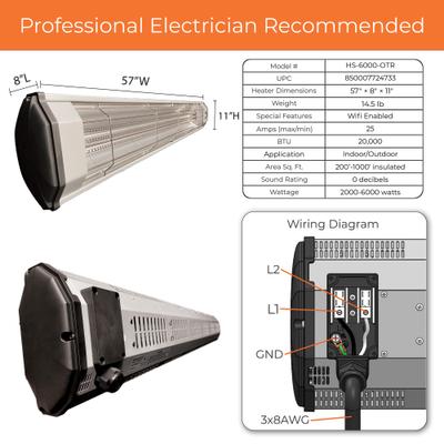 Show full view: Heat Storm 6000-Watt Infrared Electric Heater with Motion Sensor, Black slide 9 of 9