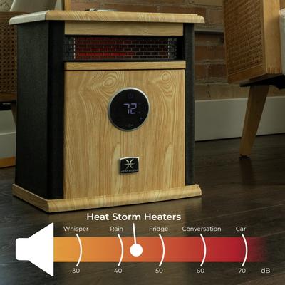 Show full view: Heat Storm Logan Deluxe 1500-Watt Infrared Electric Portable Space Heater, Black slide 4 of 7