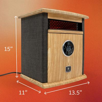 Show full view: Heat Storm Logan Deluxe 1500-Watt Infrared Electric Portable Space Heater, Black slide 2 of 7