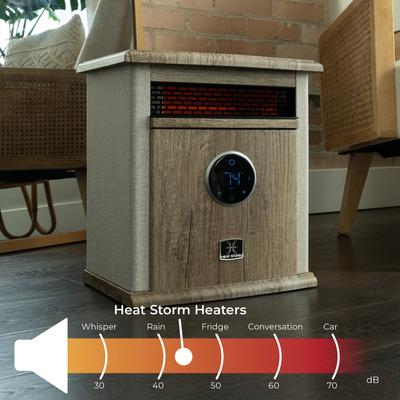 Show full view: Heat Storm Logan Deluxe 1500-Watt Infrared Electric Portable Space Heater, Tan slide 5 of 8
