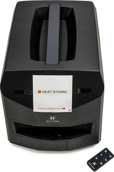 Heat Storm Mojave 1500-Watt Infrared Portable Heater with Built-In Thermostat, Black