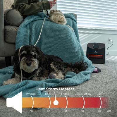 Show full view: Heat Storm Mojave 1500-Watt Infrared Portable Heater with Built-In Thermostat, Black slide 6 of 8
