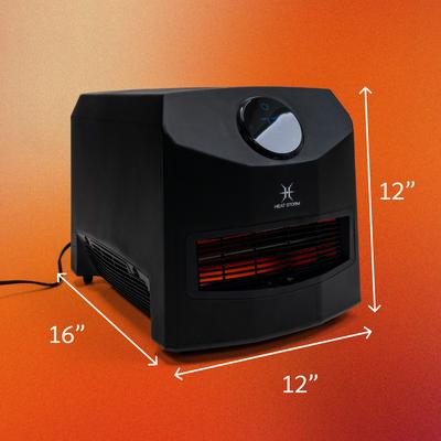 Show full view: Heat Storm Mojave 1500-Watt Infrared Portable Heater with Built-In Thermostat, Black slide 3 of 8