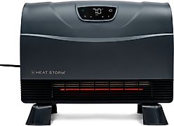 Heat Storm Phoenix 1500-Watt Infrared Floor-to-Wall Space Heater, Gray