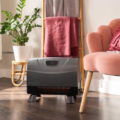 Show full view: Heat Storm Phoenix 1500-Watt Infrared Floor-to-Wall Space Heater, Gray slide 4 of 9