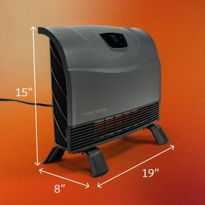 Show full view: Heat Storm Phoenix 1500-Watt Infrared Floor-to-Wall Space Heater, Gray slide 3 of 9