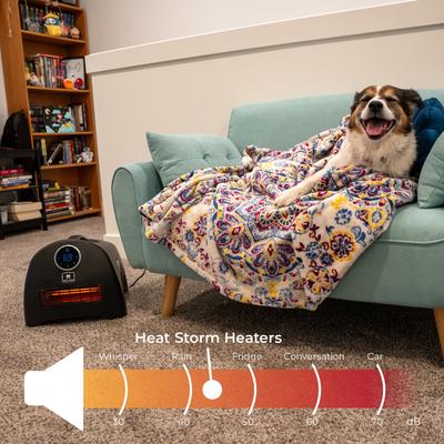 Show full view: Heat Storm Sahara 1500-Watt Infrared Portable Heater with Built-In Thermostat, Black slide 4 of 7