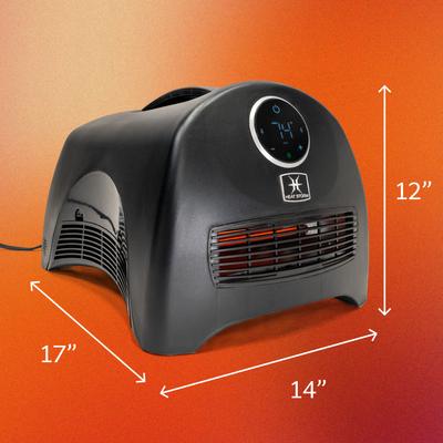 Show full view: Heat Storm Sahara 1500-Watt Infrared Portable Heater with Built-In Thermostat, Black slide 2 of 7