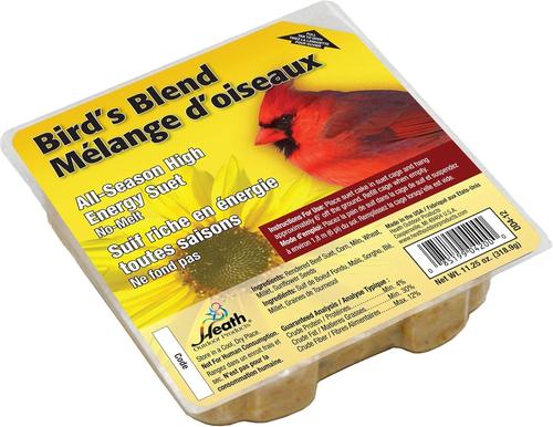 Show full view: Heath Bird's Blend Select Suet Cake Wild Bird Food, 11.25-oz, case of 12 slide 8 of 9