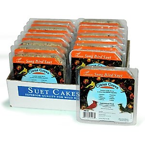 Heath Citrus Grove Songbird Suet Cake Wild Bird Food, 9.25-oz, case of 16