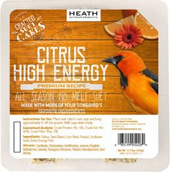 Heath Crafted Suet Cakes Citrus High Energy Wild Bird Food, 11.75-oz, case of 12 slide 2 of 8
