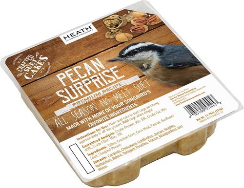 Show full view: Heath Crafted Suet Cakes Pecan Surprise Wild Bird Food, 11.75-oz, case of 12 slide 3 of 7
