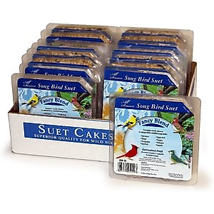 Heath Fancy Blend Songbird Suet Cake Wild Bird Food, 9.25-oz, case of 16