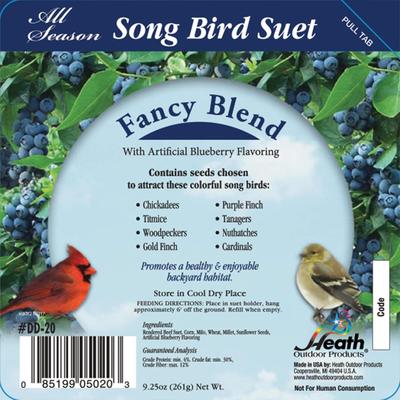 Show full view: Heath Fancy Blend Songbird Suet Cake Wild Bird Food, 9.25-oz, case of 16 slide 9 of 10