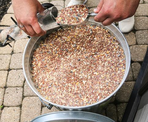 Show full view: Heath Galvanized Metal Bird Seed Storage Container, 10-lb slide 5 of 6