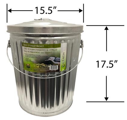 Show full view: Heath Galvanized Metal Bird Seed Storage Container, 10-lb slide 2 of 6