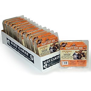 Heath Hearty Premium Suet Cake Wild Bird Food, 11.5-oz, case of 12