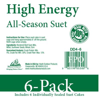 Show full view: Heath Outdoor Products Bird's Blend High Energy Suet Cakes Bird Food, 6 count slide 2 of 6