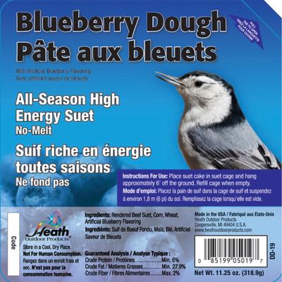 Show full view: Heath Outdoor Products Blueberry Dough Suet Cake Bird Food, 11.25-oz cake, pack of 12 slide 1 of 6