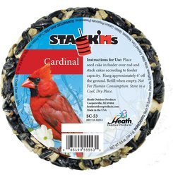 Heath Outdoor Products Cardinal Stack'Ms Seed Cake Bird Food, 7-oz cake, pack of 6 slide 2 of 3
