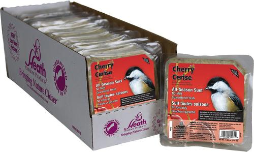 Show full view: Heath Outdoor Products Cherry High Energy Suet Cake Bird Food, 11.25-oz cake, pack of 12 slide 1 of 8
