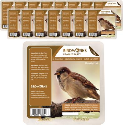Show full view: Heath Outdoor Products Peanut Patty Suet Cake Wild Bird Food, 10-oz, 16 count slide 1 of 4