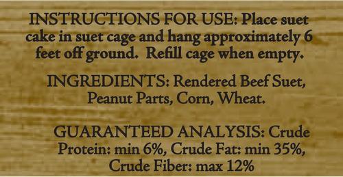 Show full view: Heath Peanut Premium Suet Cake Wild Bird Food, 11-oz tray, case of 12 slide 6 of 6