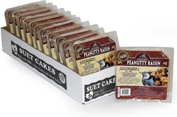 Heath Peanutty Raisin Premium Suet Cake Wild Bird Food, 11.5-oz, case of 12
