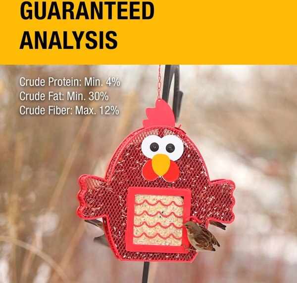 Heath Suet 'N Seed Whimsical Chicken Suet Cake Bird Feeder