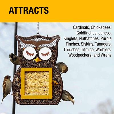 Show full view: Heath Suet 'N Seed Whimsical Owl Suet Cake Bird Feeder slide 2 of 4